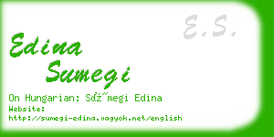 edina sumegi business card